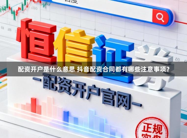 配资开户是什么意思 抖音配资合同都有哪些注意事项？